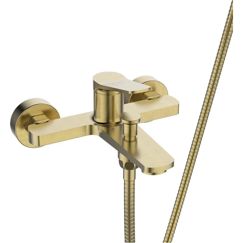 Bath mixnestos with shower set br gold