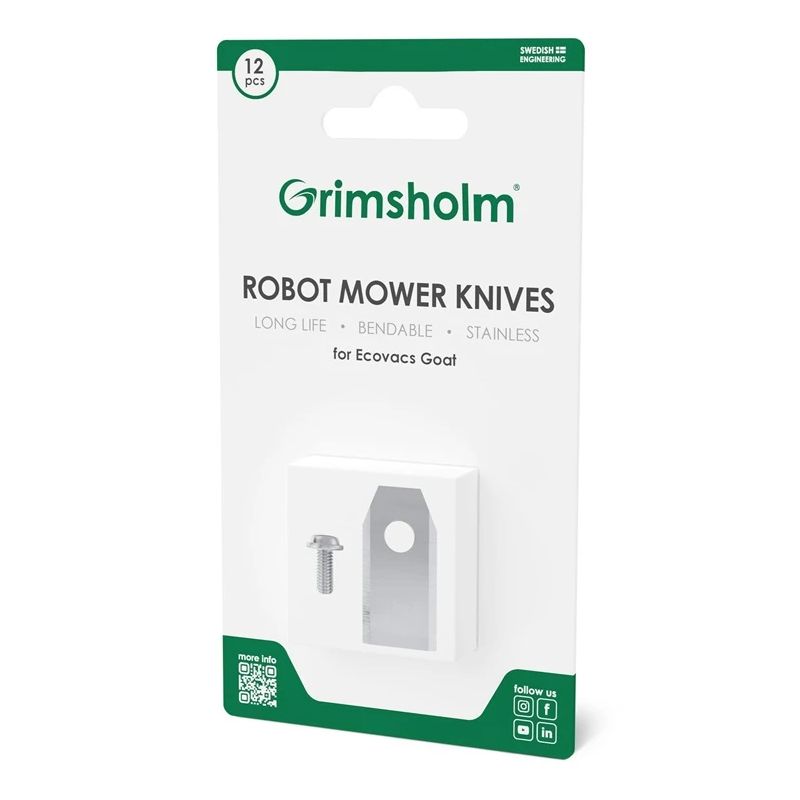 Asmeņi zāl pļāv robot ecovacs goat 12gab