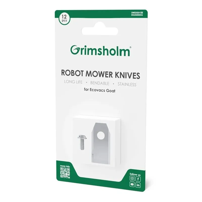 Asmeņi zāl pļāv robot ecovacs goat 12gab