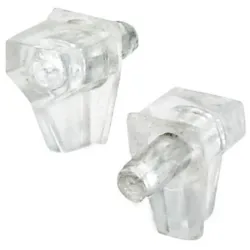 Lentynų laikikliai SB 6050. skaidrūs. 10x10x5 mm. 20 vnt.