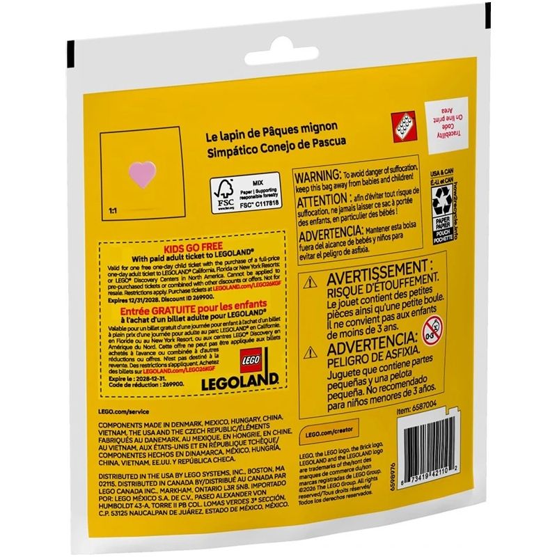 Konstruktorius LEGO Bunny 30716. 66 vnt.