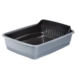 Kačių tualetas Ferplast. pilkas. atviras. 46.5x35.5x11.5cm