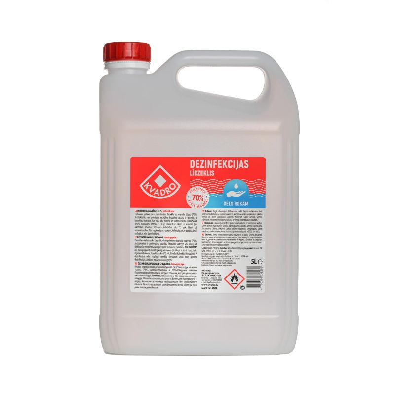 DEZINFEKCIJAS LĪDZEKLIS ,gēls rokām, etanols 70%,, 5L