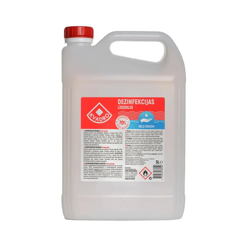 DEZINFEKCIJAS LĪDZEKLIS ,gēls rokām, etanols 70%,, 5L