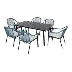 Dārza komplekts, galds ar 6 krēsliem