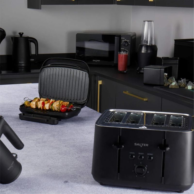 Salter EK5565MBLKFVDE Kuro 4-Slice Toaster