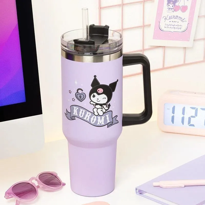 Paladone Hello Kitty Kuromi 900ml Insulated Cup and Straw