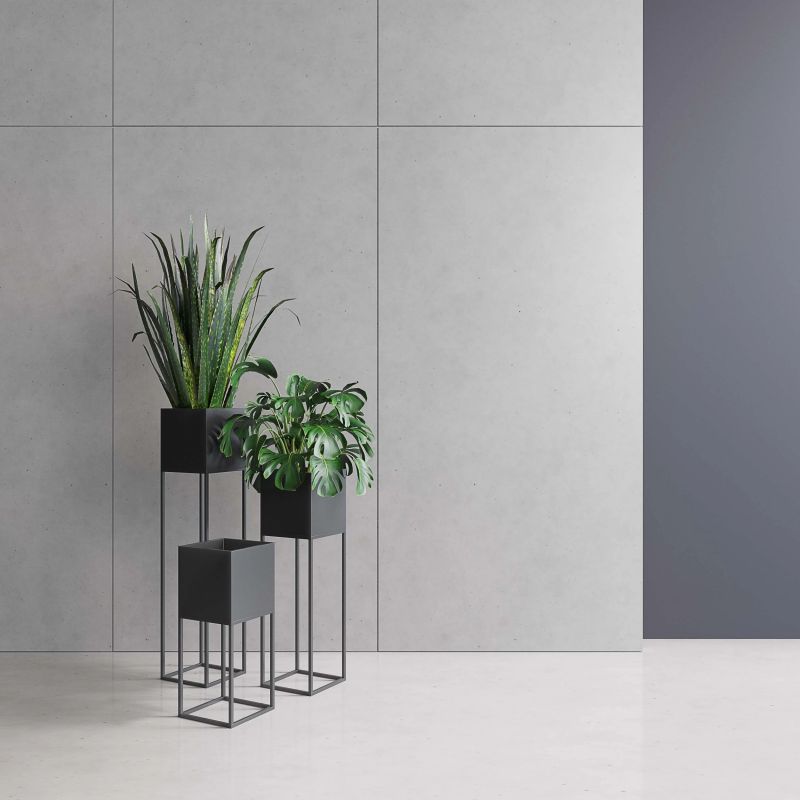 Statīvs augiem lorient 19x19x47cm melns