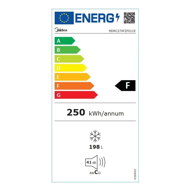 Midea MDRC279FZF01CE ,MCF3085W, white