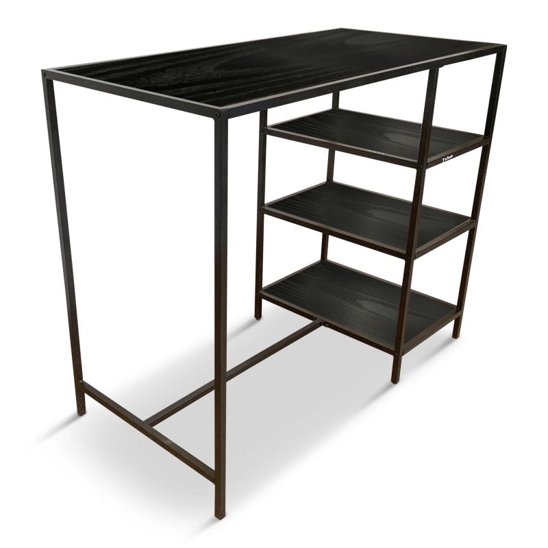 Bāra galds gabe melns-melns 100x120x60cm