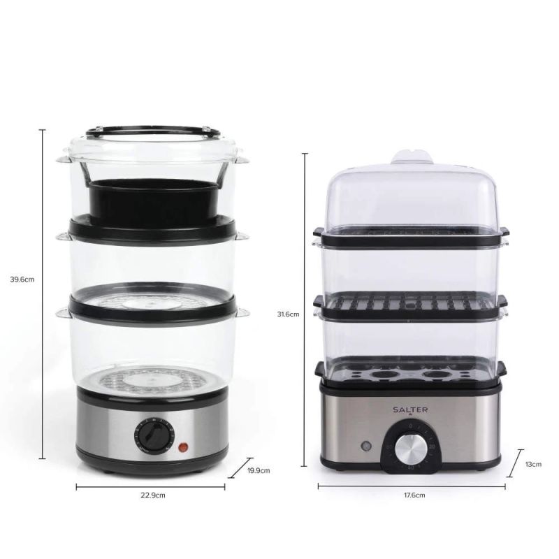 Salter EK5885VDE Compact 3-Tier Steamer