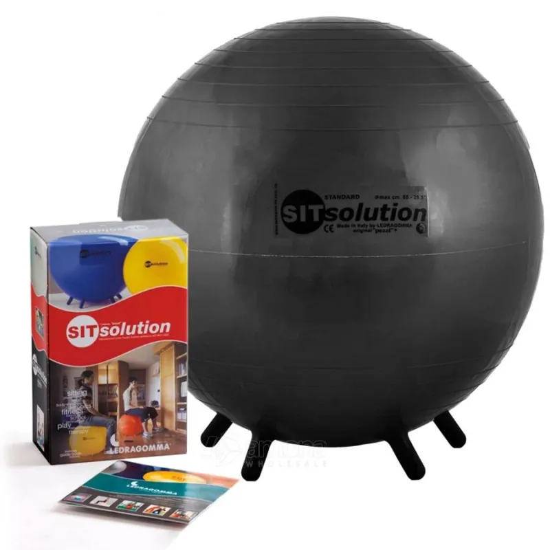 Sēdēšanas bumba Original PEZZI Sitsolution Standard 65 cm, melna