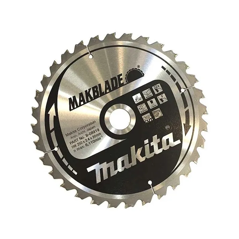 Zāģripa makita b-08919 250x30x2,4mm z32