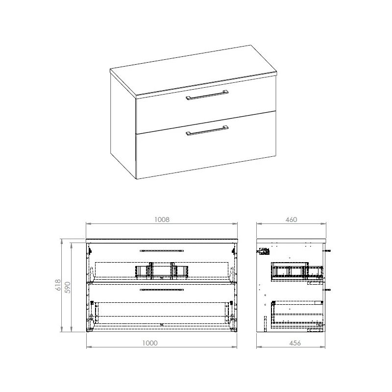 Kompl. ekoline 100 cm ar galda virsmu