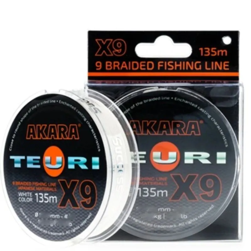 Pītā aukla Teuri X9 balta 135m, 0.15mm, 10.5kg