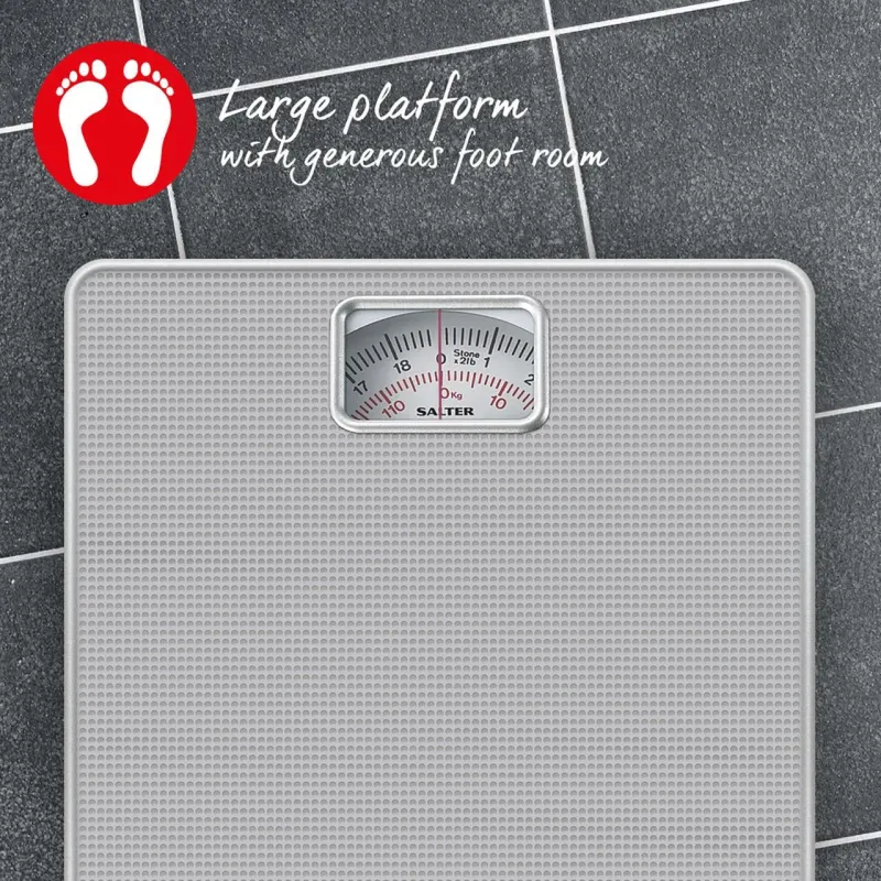 Salter 433 SFEU12 Mechanical Bathroom Scale Silver