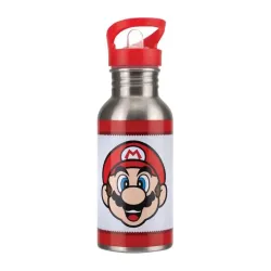 Paladone Super Mario Metal Water Bottle with Straw
