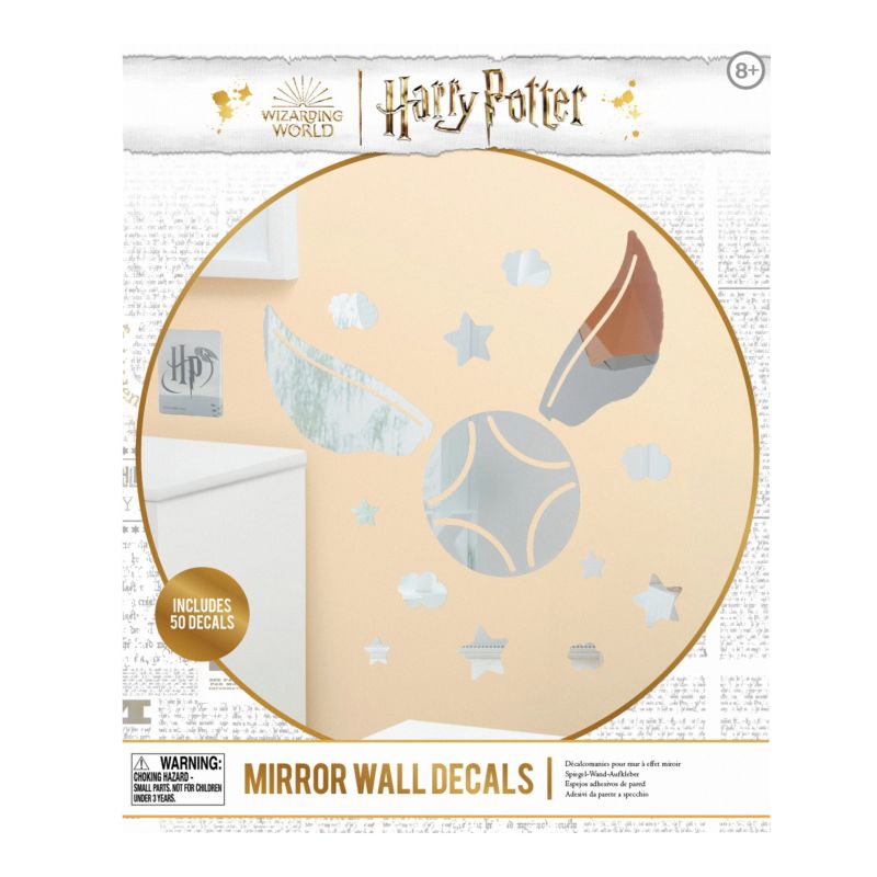 Paladone Harry Potter Golden Snitch Mirror Wall Decals