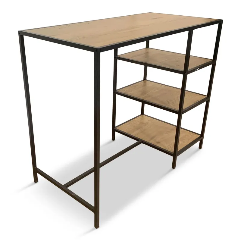 Bāra galds gabe koks-melns 100x120x60cm