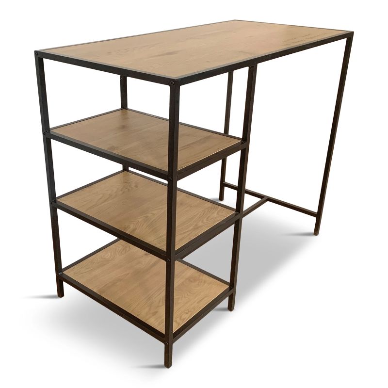 Bāra galds gabe koks-melns 100x120x60cm