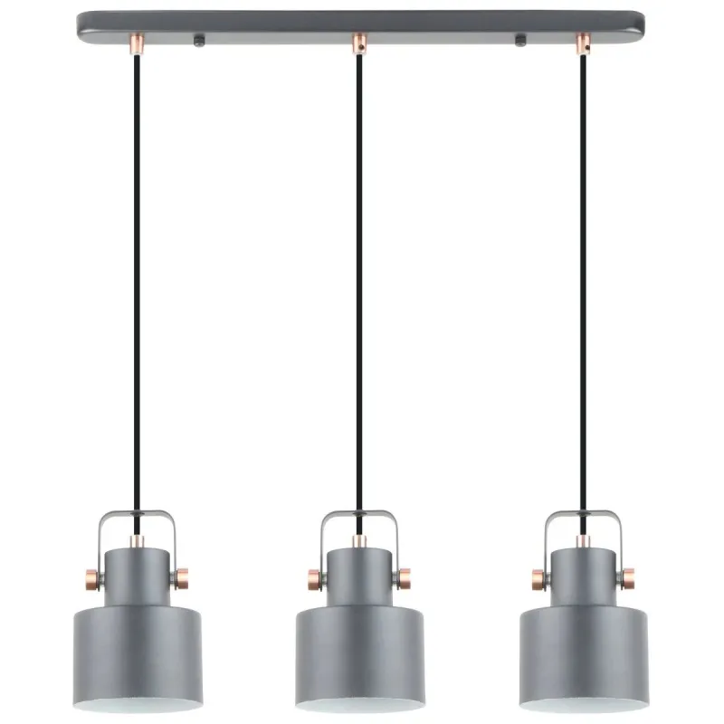 Griestu lampa, 3xE27, Max 40W, 220-240V, Melna