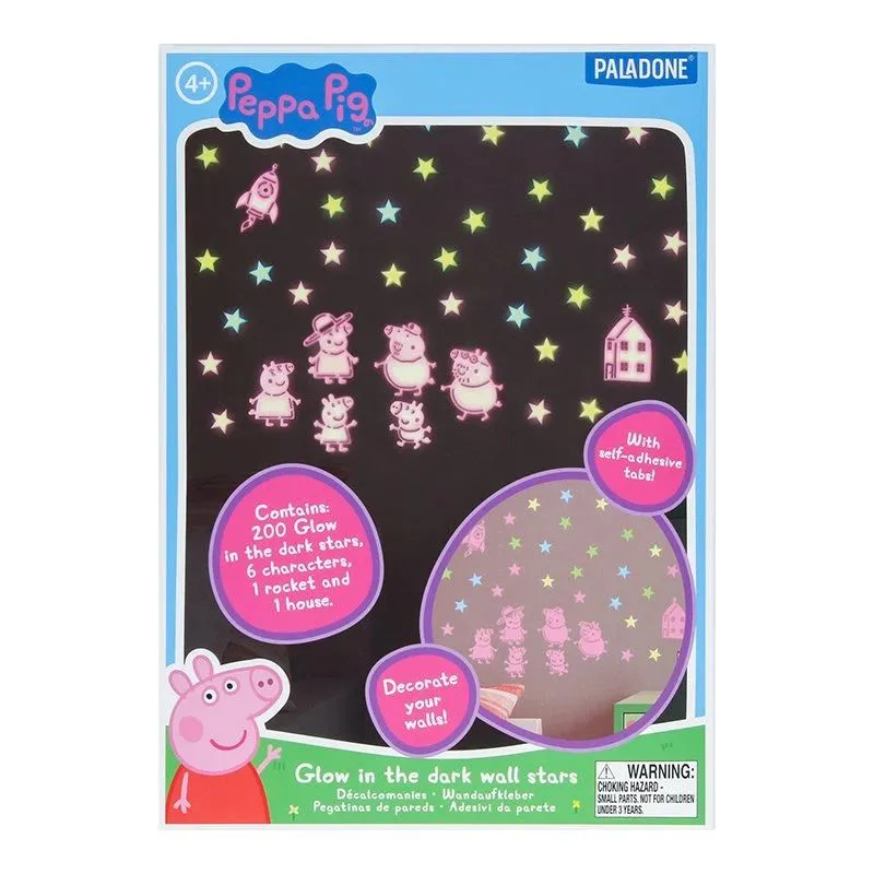 Paladone Peppa Pig Glow in the Dark Wall Decal Stars