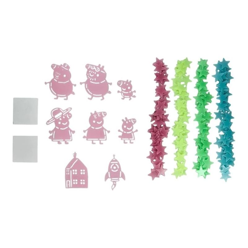 Paladone Peppa Pig Glow in the Dark Wall Decal Stars