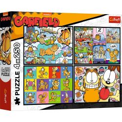 TREFL GARFIELD puzzle set, 4x250 pcs