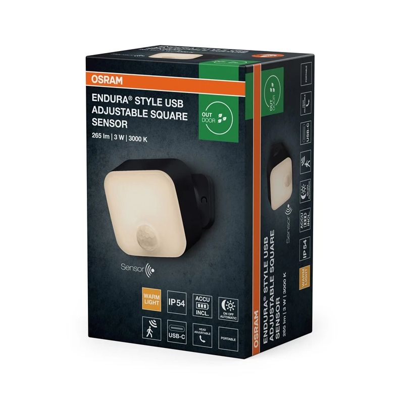 Āra LED gaismeklis Endura 3W 3K 265lm IP54 Sensors