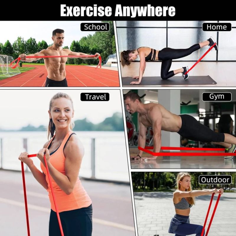 Тренировочная резиновая лента THOMS Power Band – лёгкое–среднее сопротивление 6,8–15,88 кг ,13 × 4,5 × 2080 мм,