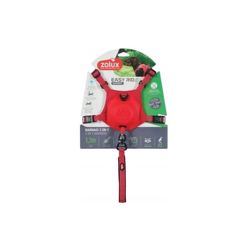 Suspenders with leashxs red