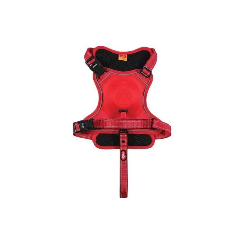 Suspenders with leashxs red