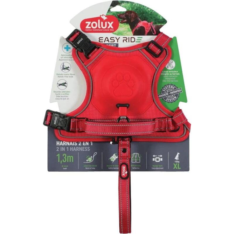 Automātiskā pavada Zolux. sarkana. 1.3 m