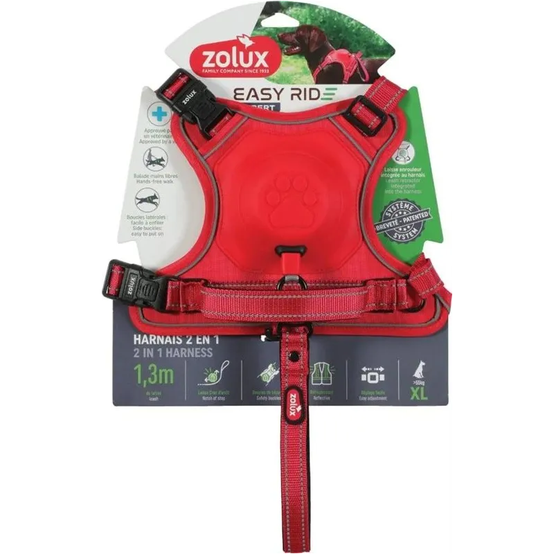 Automātiskā pavada Zolux. sarkana. 1.3 m