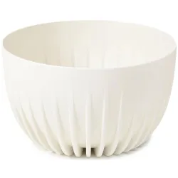 Puķu pods Mira zems 300mm 6.3L, balts