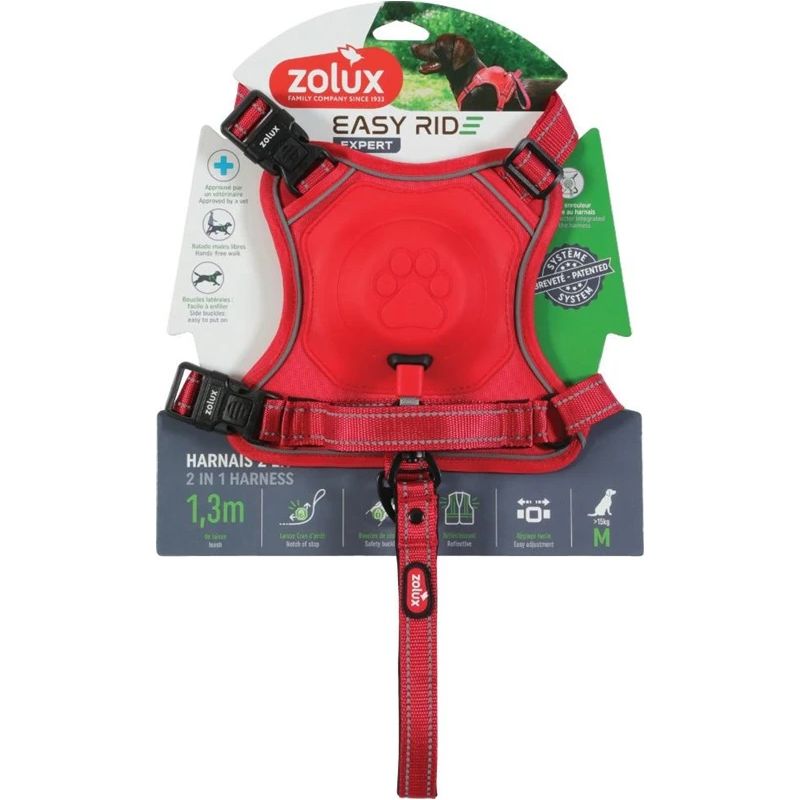 Suspenders with leash m red