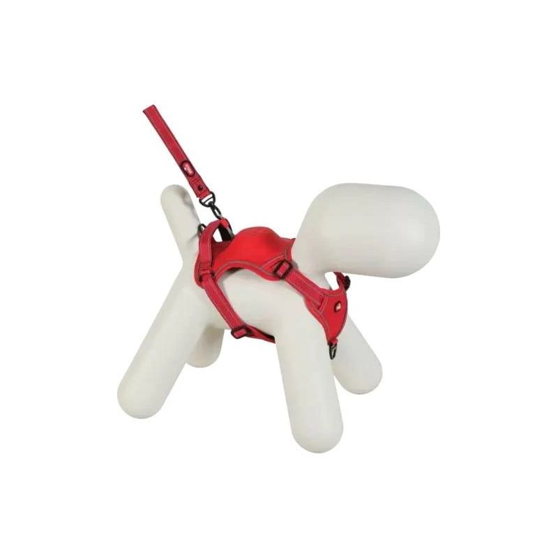 Suspenders with leash m red