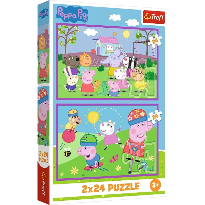 TREFL PEPPA PIG Puzļu komplekts Pepas Cūciņa, 2x24 gab.