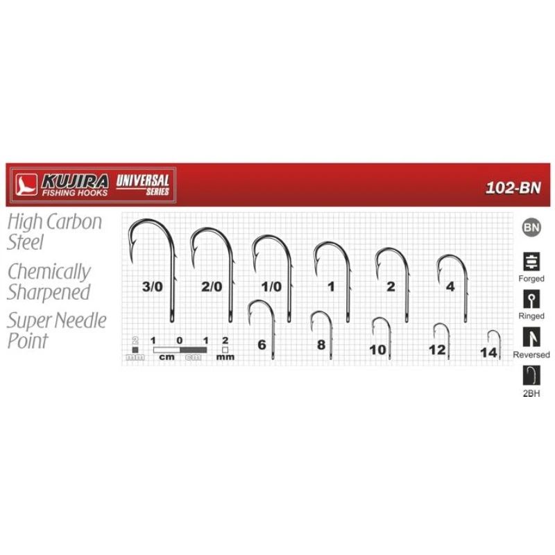 Hooks KUJIRA Universal 102BN S No. 8 10 pcs