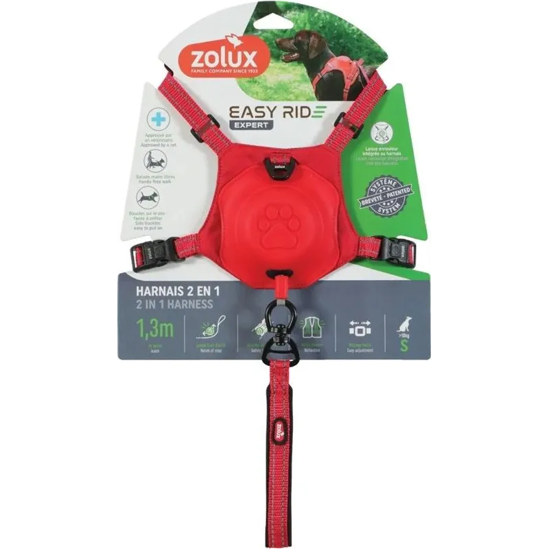 Automātiskā pavada Zolux. sarkana. 1.3 m