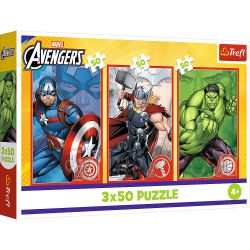 TREFL AVENGERS puzzle set Your hero, 3x50 pcs