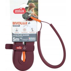 Silicone leash 5m red