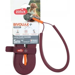 Silicone leash 5m red