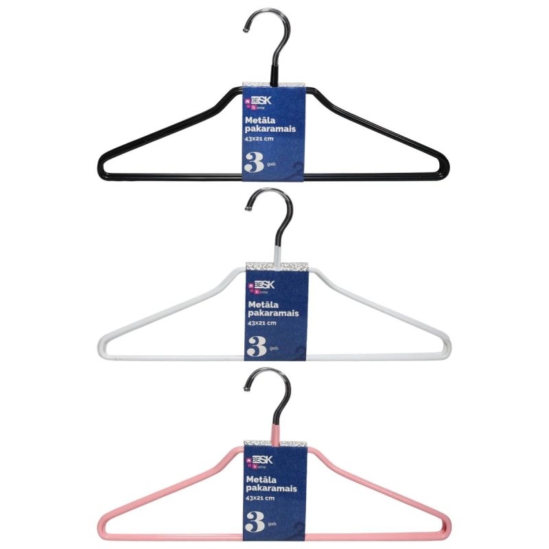 Drēbju pakaramais metāla 43x21cm, 3gb