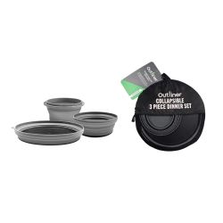 Dish set tourist foldable silicone plate