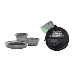 Dish set tourist foldable silicone plate