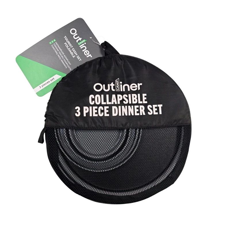Dish set tourist foldable silicone plate