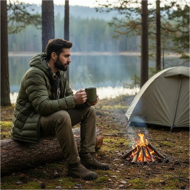 Cup tourist 300 ml steel green