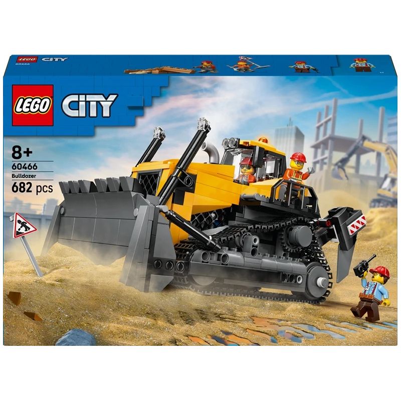 Toy construc lego yellow bulldozer 60466