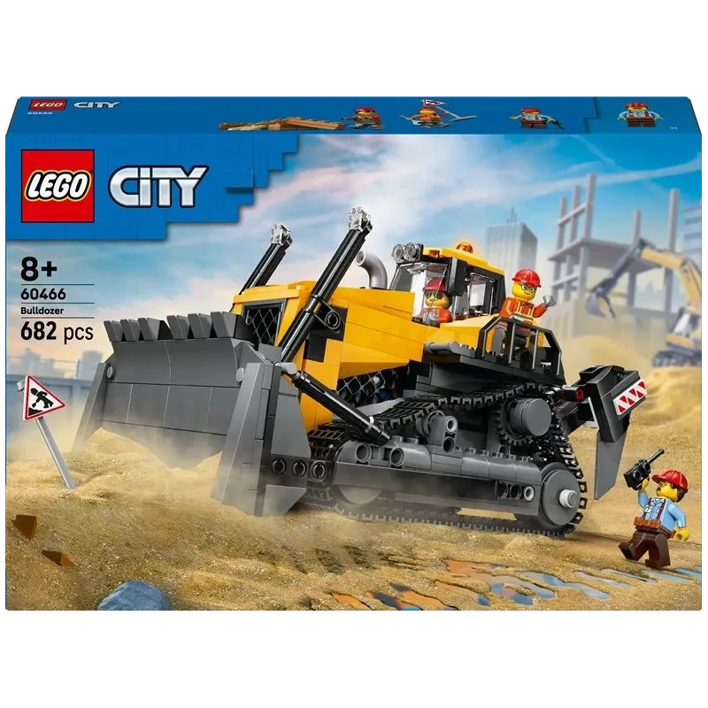 Toy construc lego yellow bulldozer 60466